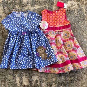 (2) 12mo Girls Dresses New